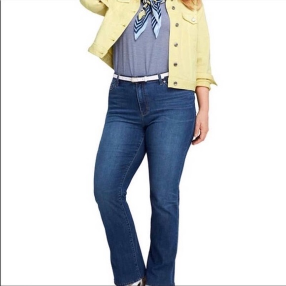 Lands’ End Mid Rise Bootcut Jeans 14 - Picture 1 of 6